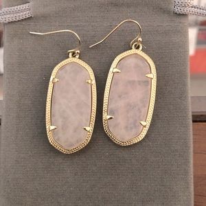 Kendra Scott Elle earrings in rose quartz